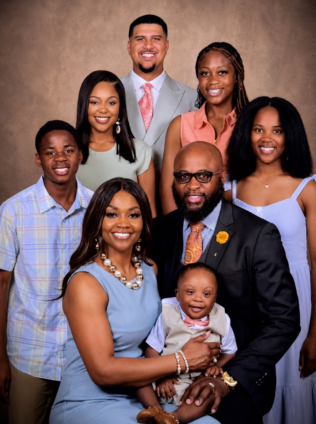 Pastor Dowand Malone and Lady Rita Malone with their family