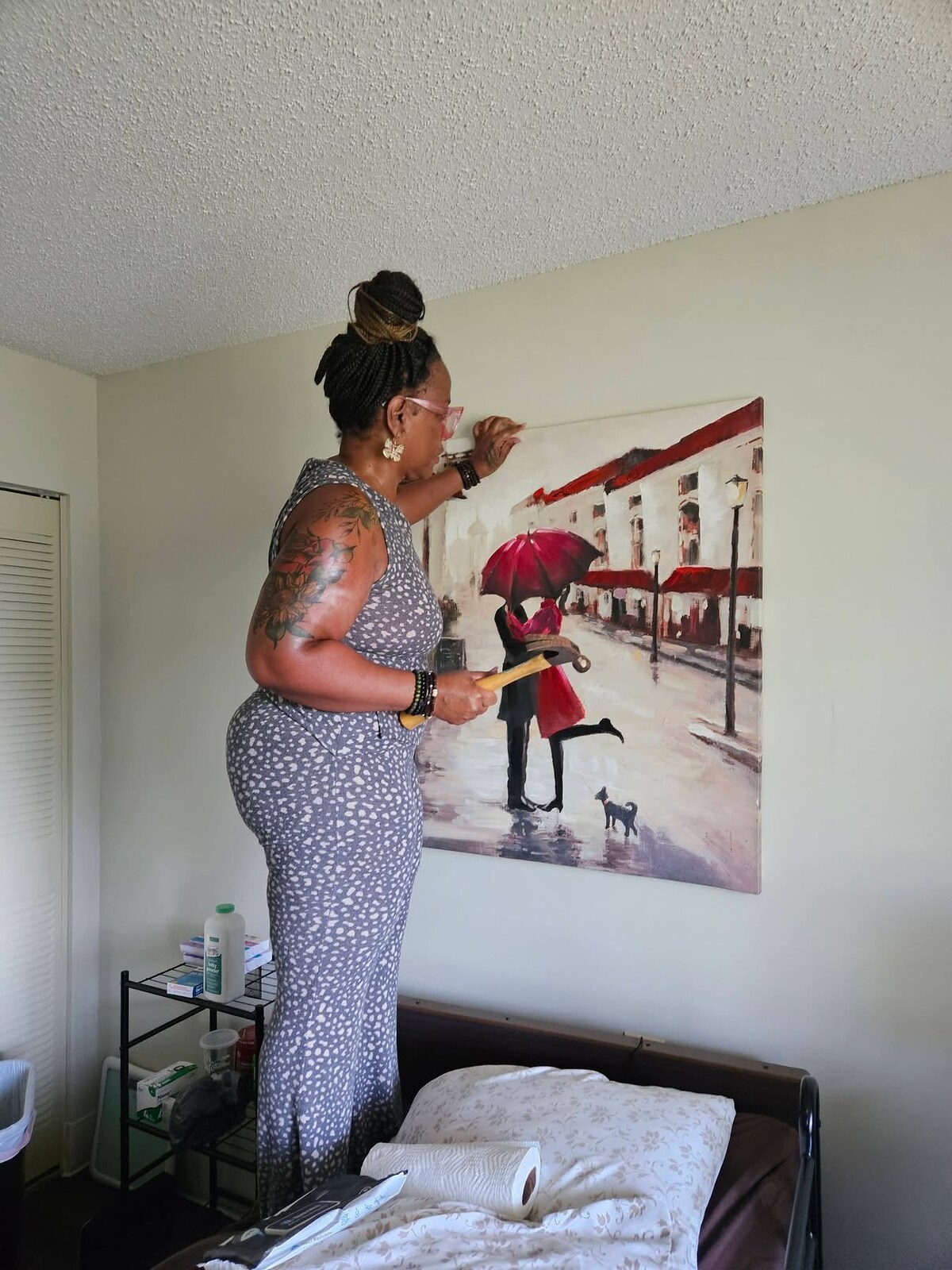 A Women’s Ministry volunteer working on a home project
